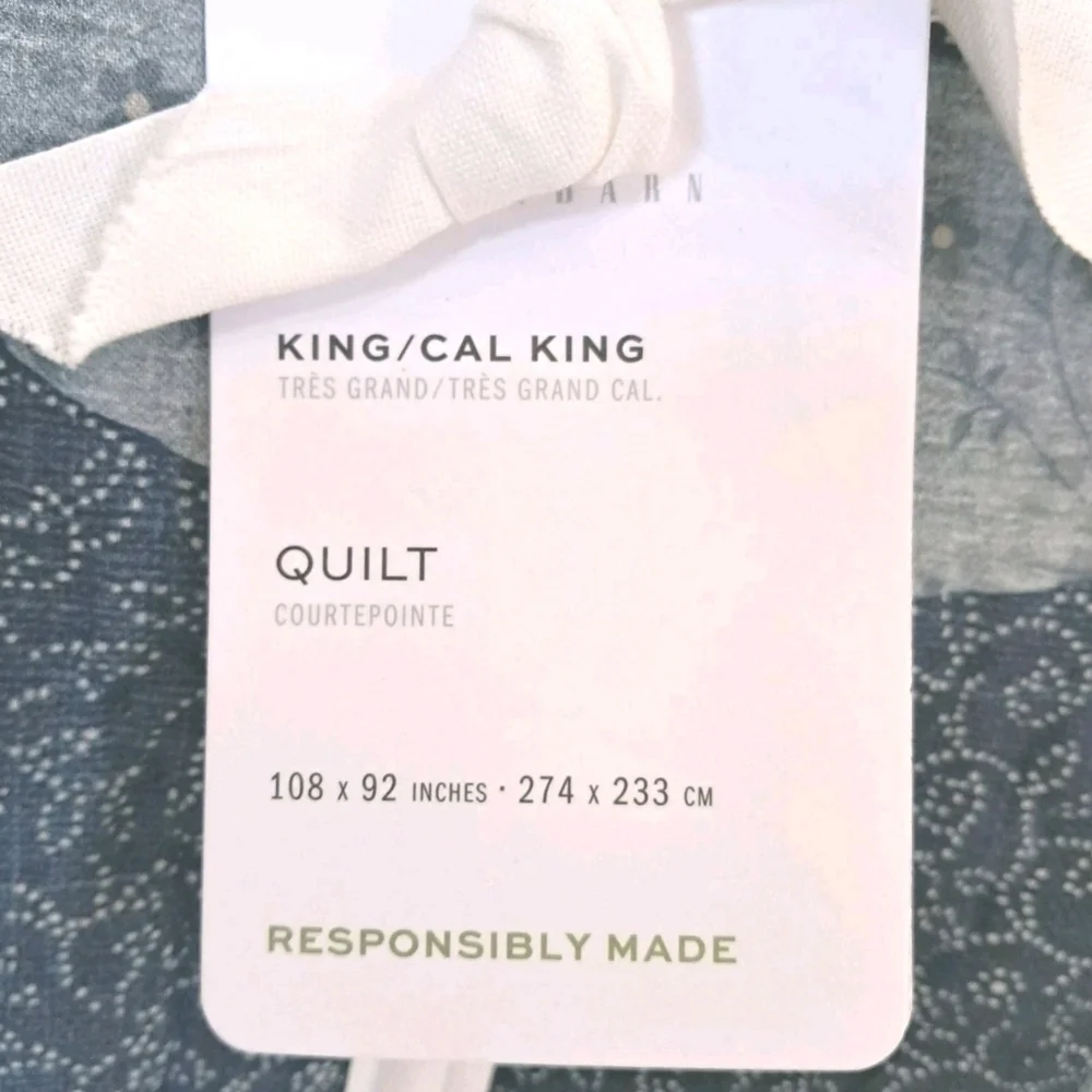 Pottery Barn Harper Quilt King/Cal King Cotton
